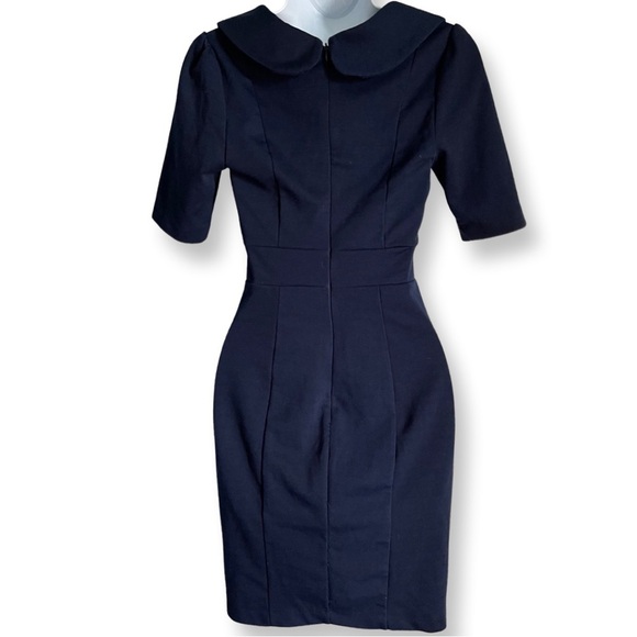 Sunnygirl Modcloth Navy Peter Pan Collar Dress Size Small - Picture 3 of 5